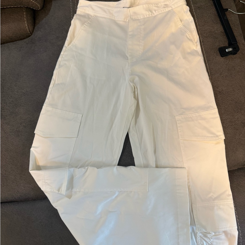 ZARA White Cargo Trousers